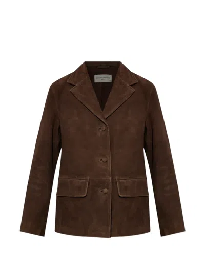 Officine Generale Kataline Patch-pocket Jacket In Brown