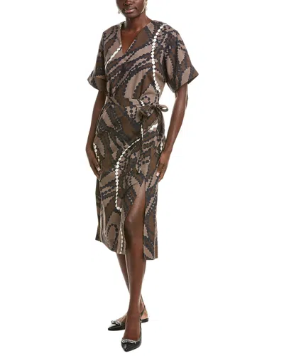 Officine Generale Kiara Maxi Dress In Brown