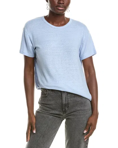 Officine Generale Lara Linen-blend T-shirt In Blue