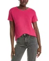 Officine Generale Lara Linen-blend T-shirt In Pink