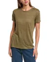 Officine Generale Lara Linen T-shirt In Green