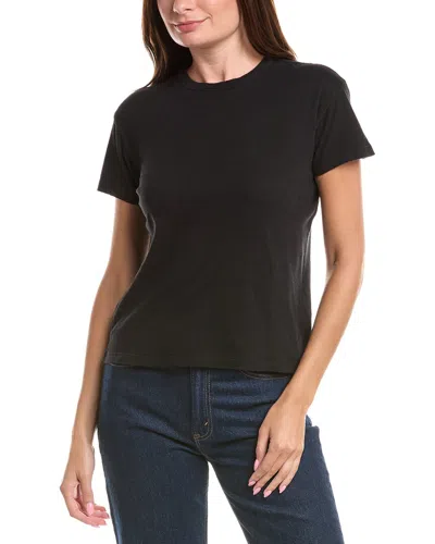 Officine Generale Lara Linen-blend T-shirt In Black