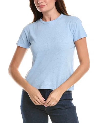 Officine Generale Lara Linen-blend T-shirt In Blue