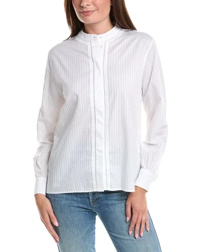 Officine Generale Lauranne Satin Stripe Shirt In Animal Print