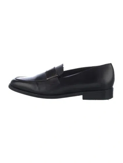 Pre-owned Officine Generale Leather Loafers In Black