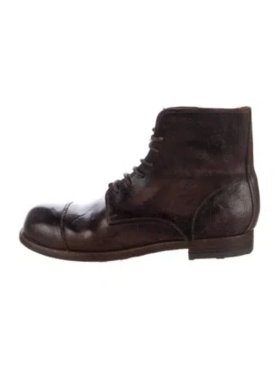 Pre-owned Officine Generale Leather Oxfords In Brown