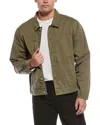 Officine Generale Leo Pigment-dyed Twill Jacket In Green