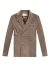 Officine Generale Leon Double-breasted Corduroy Blazer In Neutral