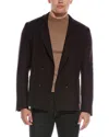 Officine Generale Leon Houndstooth Wool Blazer In Brown