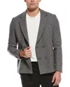 Officine Generale Leon Houndstooth Wool Coat In Gray