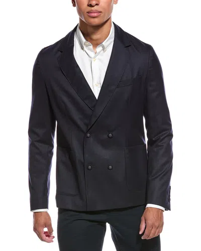 Officine Generale Leon Wool Jacket In Blue