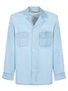 OFFICINE GENERALE LETO LIGHT BLUE LYOCELL SHIRT