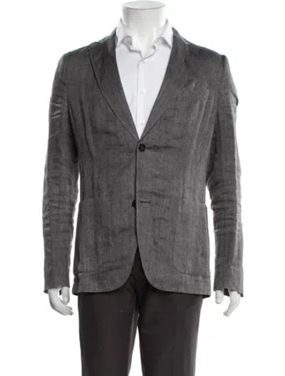 Pre-owned Officine Generale Linen Blazer In Grey