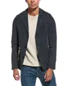 Officine Generale Linen-blend Jacket In Blue