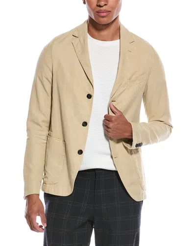Officine Generale Linen-blend Jacket In Neutral