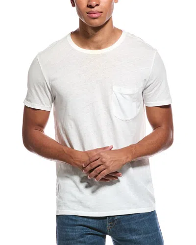 Officine Generale Linen-blend T-shirt In White
