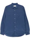 Officine Generale Lyocell Shirt In Blau