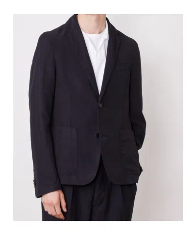 Officine Generale Long Sleeve Blazer In Black