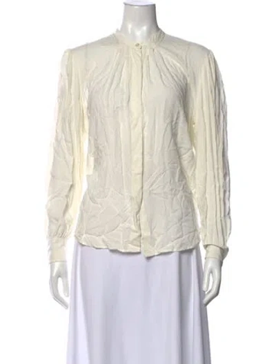 Pre-owned Officine Generale Long Sleeve Blouse In Neutrals