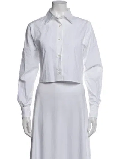 Pre-owned Officine Generale Long Sleeve Button-up Top In Neutrals