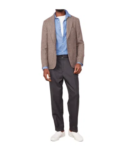 Officine Generale Long Sleeve Casual Jacket In Brown