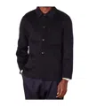 Officine Generale Long Sleeve Casual Jacket In Black