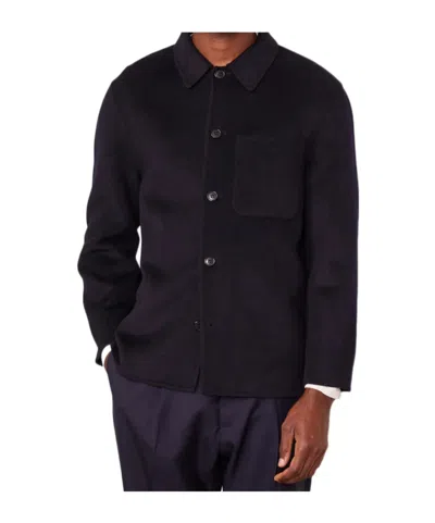 Officine Generale Long Sleeve Casual Jacket In Black