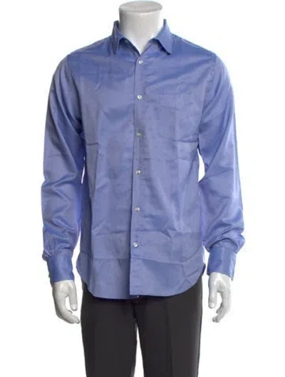Pre-owned Officine Generale Long Sleeve Dress Shirt In Blue
