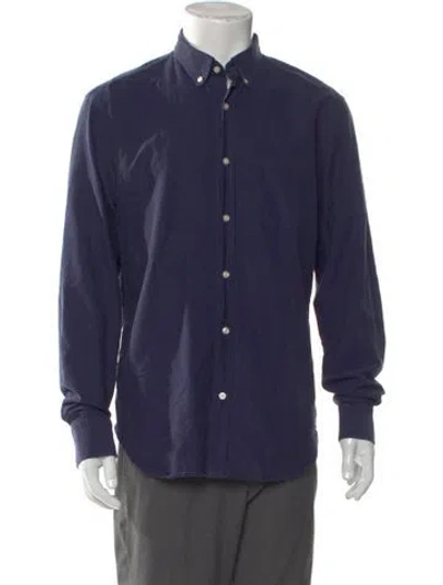 Pre-owned Officine Generale Long Sleeve Dress Shirt In Blue