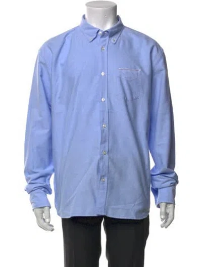 Pre-owned Officine Generale Long Sleeve Dress Shirt In Blue