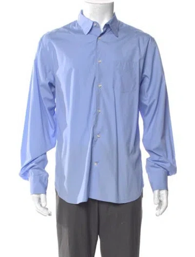 Pre-owned Officine Generale Long Sleeve Dress Shirt In Blue