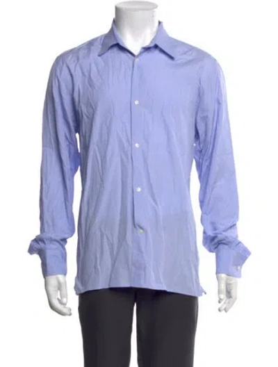 Pre-owned Officine Generale Long Sleeve Dress Shirt In Blue