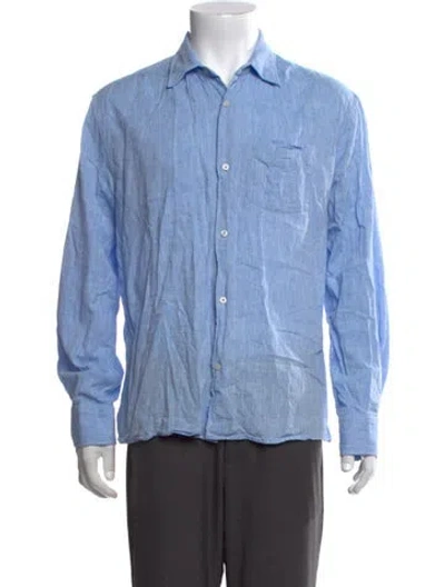 Pre-owned Officine Generale Long Sleeve Dress Shirt In Blue