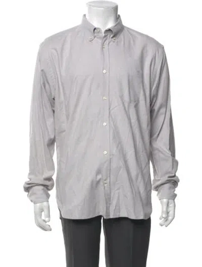 Pre-owned Officine Generale Long Sleeve Dress Shirt In Gray