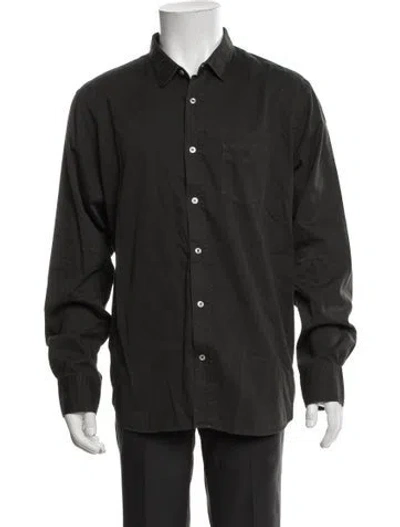 Pre-owned Officine Generale Long Sleeve Dress Shirt In Green