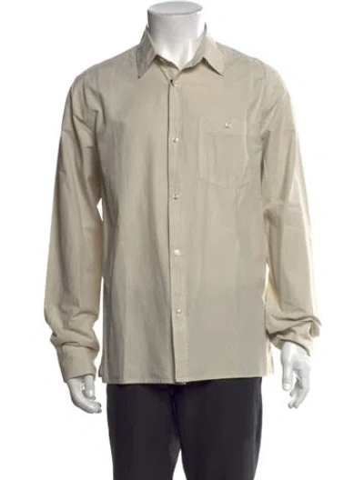 Pre-owned Officine Generale Long Sleeve Dress Shirt W/ Tags In Neutral