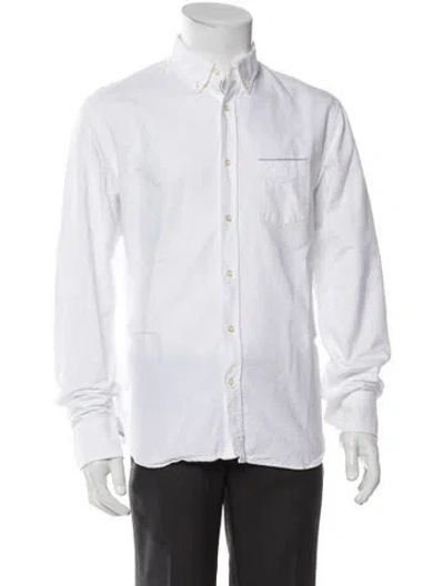 Pre-owned Officine Generale Long Sleeve Dress Shirt In White