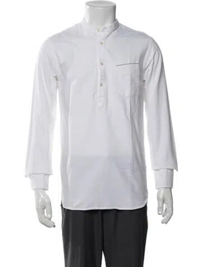 Pre-owned Officine Generale Long Sleeve Dress Shirt In White