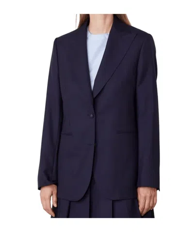 Officine Generale Long Sleeve Jacket In Blue