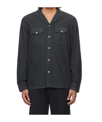 Officine Generale Long Sleeve Shirt In Black