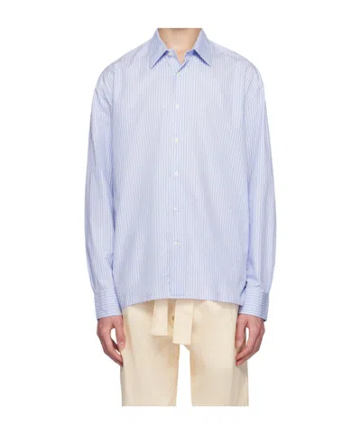 Officine Generale Long Sleeve Shirt In Blue
