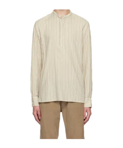 Officine Generale Long Sleeve Shirt In Neutral