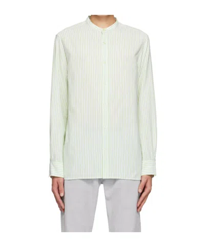 Officine Generale Long Sleeve Shirt In White