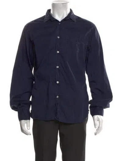 Pre-owned Officine Generale Long Sleeve Shirt In Blue