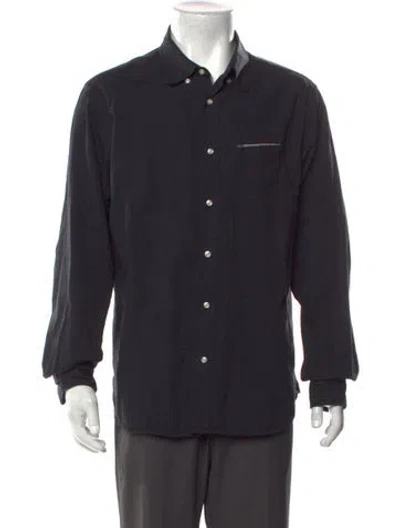 Pre-owned Officine Generale Long Sleeve Shirt In Blue