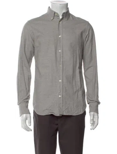 Pre-owned Officine Generale Long Sleeve Shirt In Gray