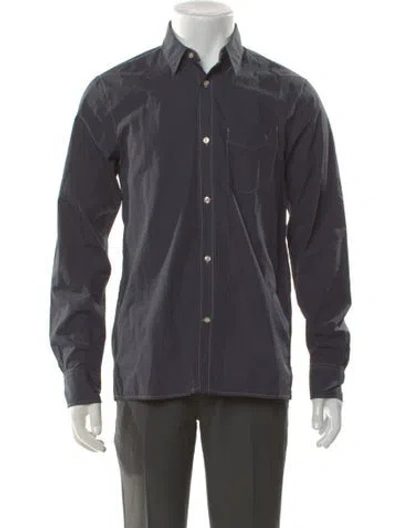 Pre-owned Officine Generale Long Sleeve Shirt In Gray