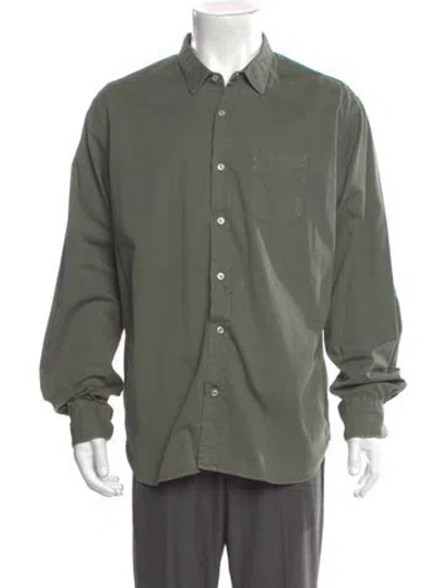 Pre-owned Officine Generale Long Sleeve Shirt In Green