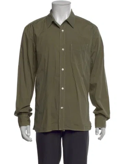 Pre-owned Officine Generale Long Sleeve Shirt In Green