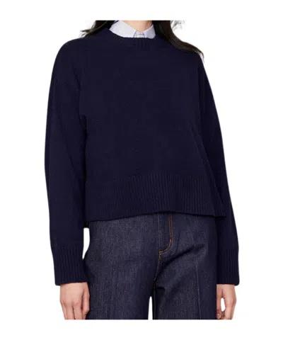 Officine Generale Long Sleeve Sweater In Blue